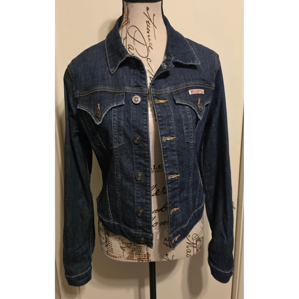 Hudson Signature Jean Jacket Womens Small Dark Wash Denim NW702ZNA BAOT
